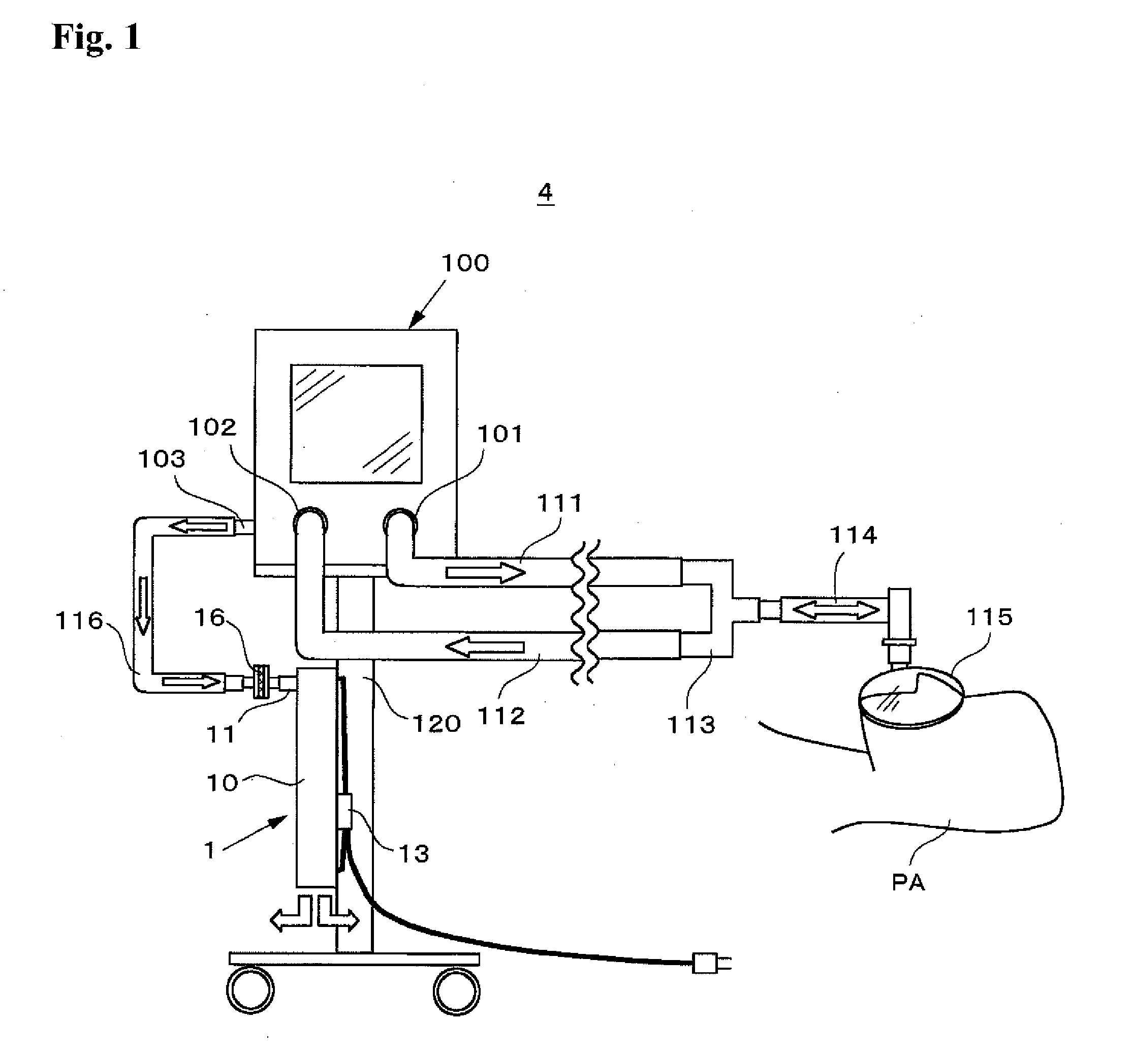 Air disinfection and cleaning device, and exhaled gas disinfection and cleaning device, interior air disinfection and cleaning device, and simplified isolation device using the same