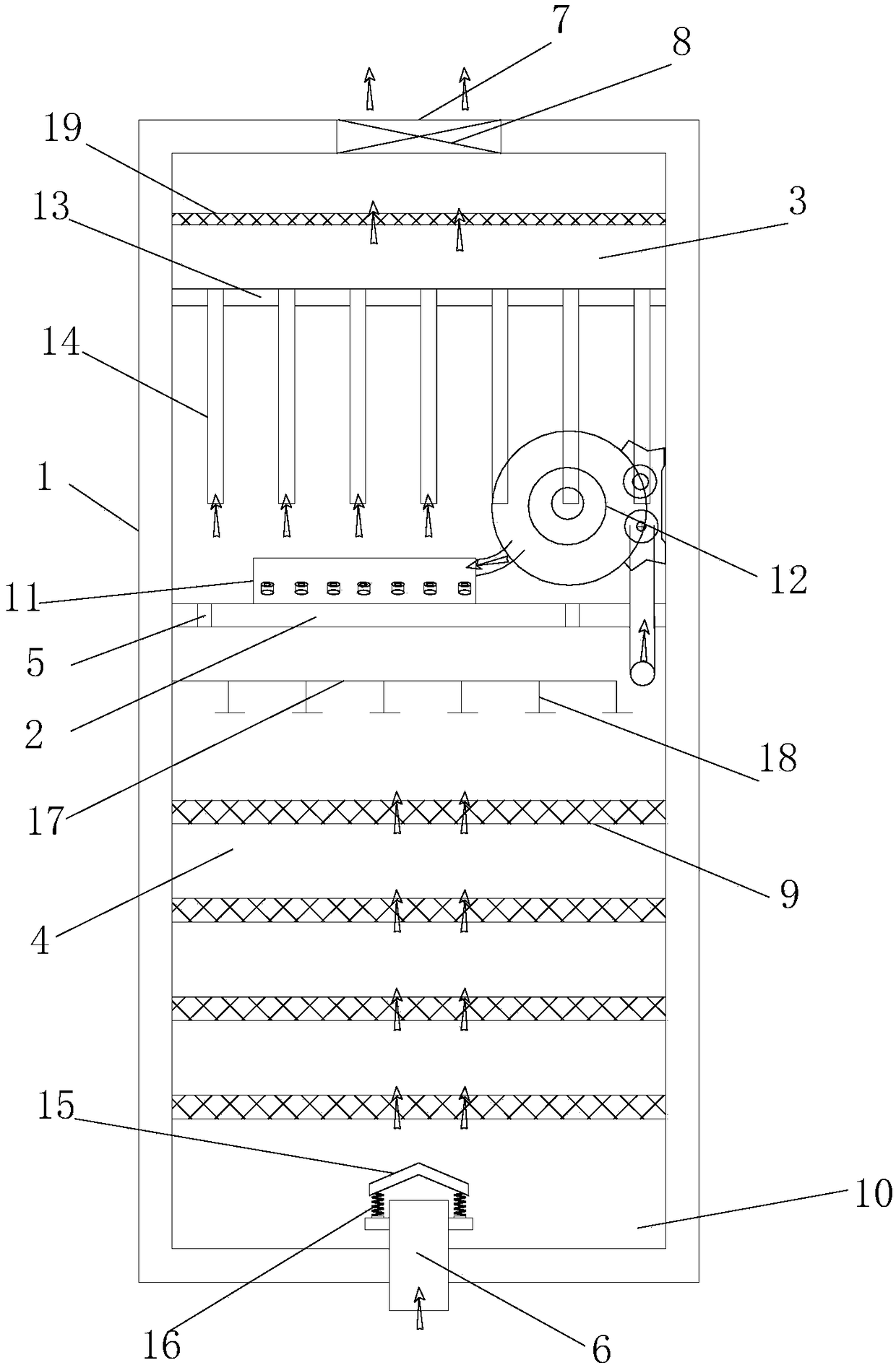 Efficient ozone collecting and purifying device