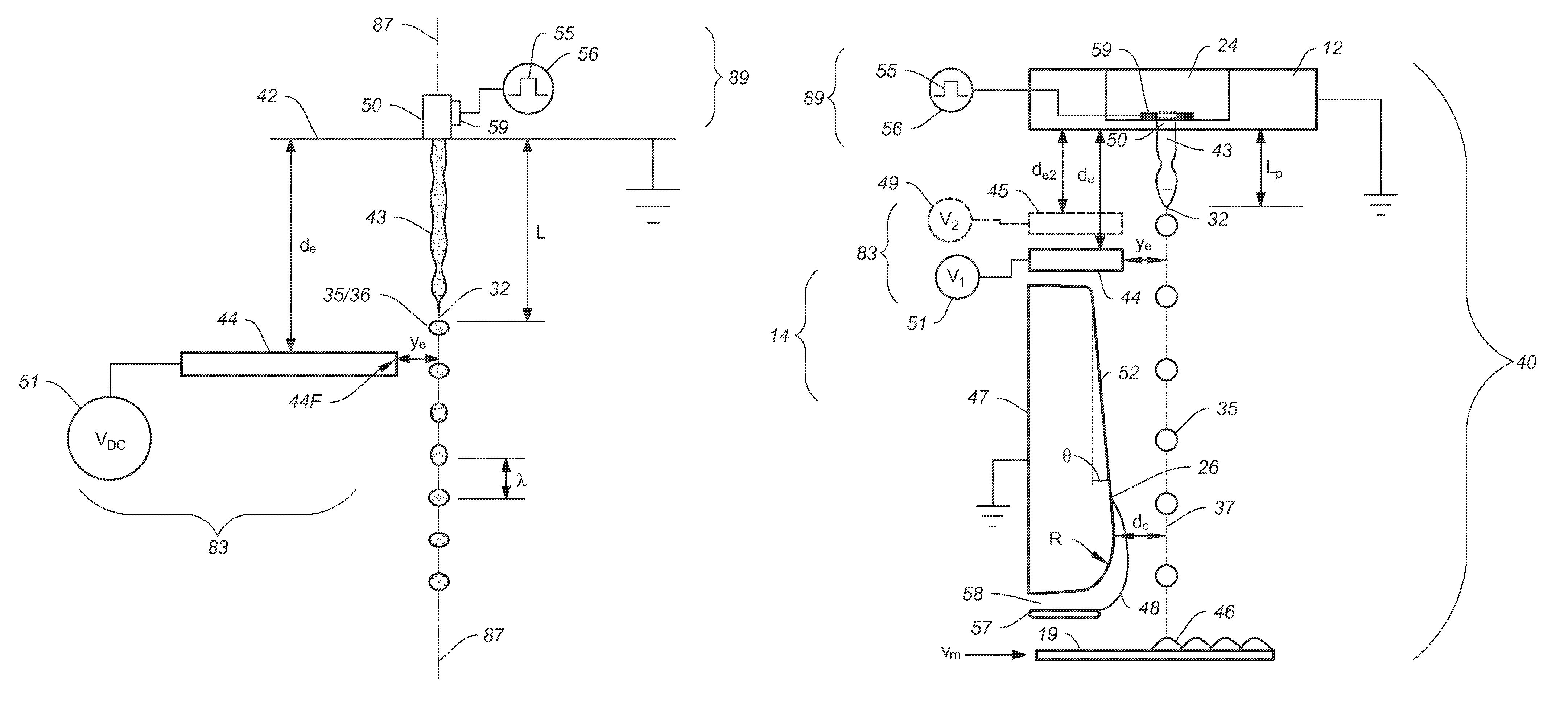 Drop placement error reduction in electrostatic printer