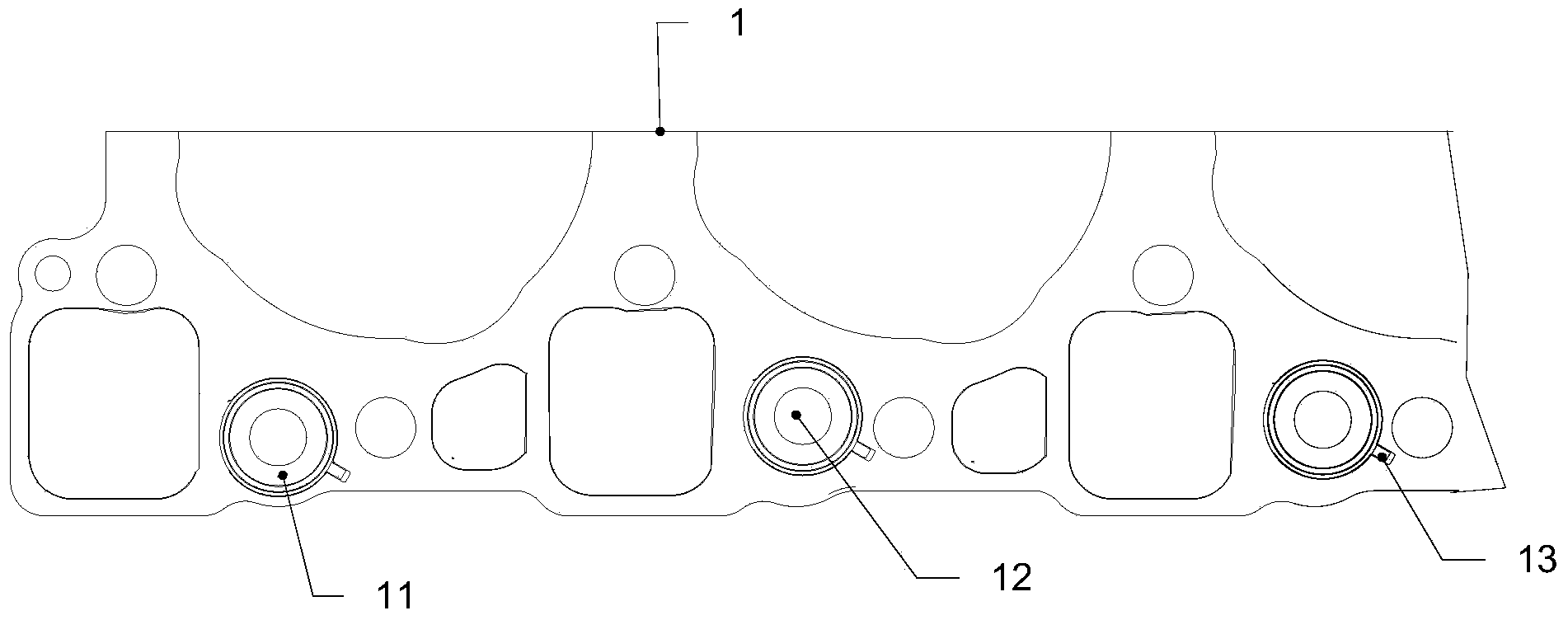 Cylinder head gasket and cylinder head gasket throttle assembly