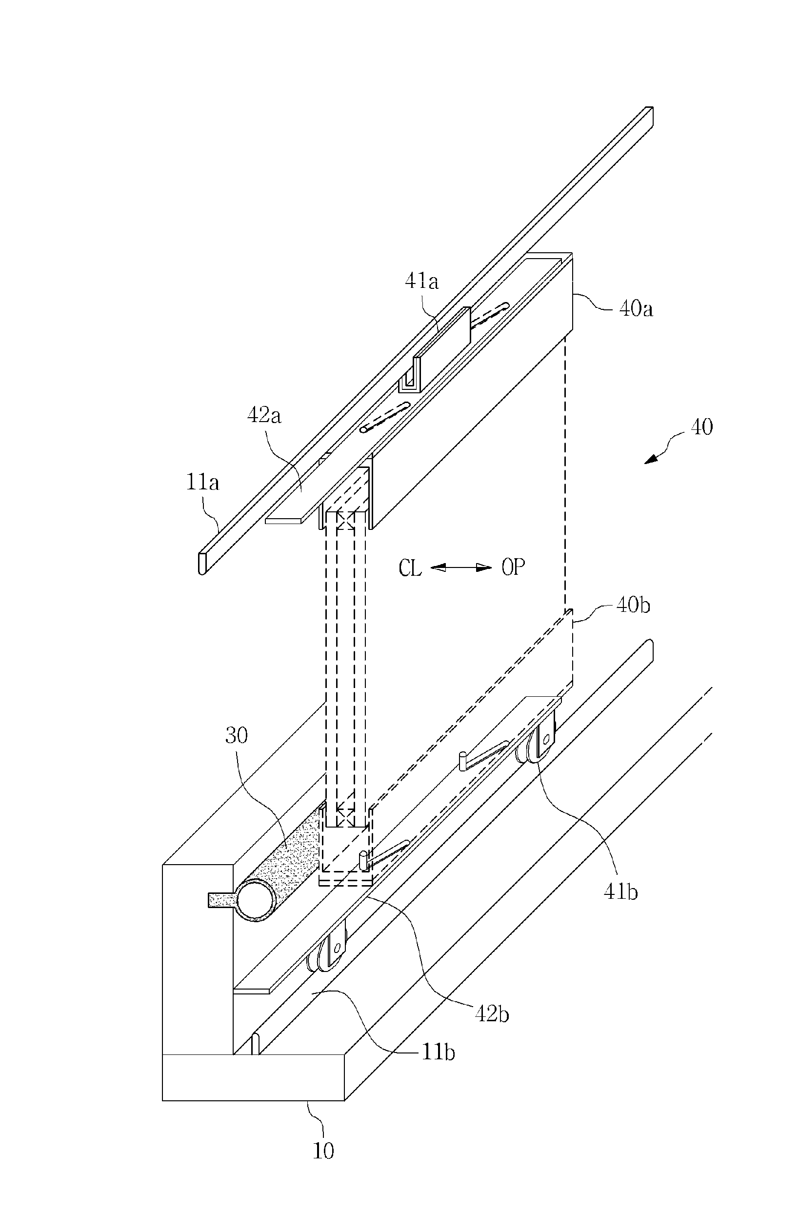 Moving window installation structure of sliding window system having aluminum alloy sash structure