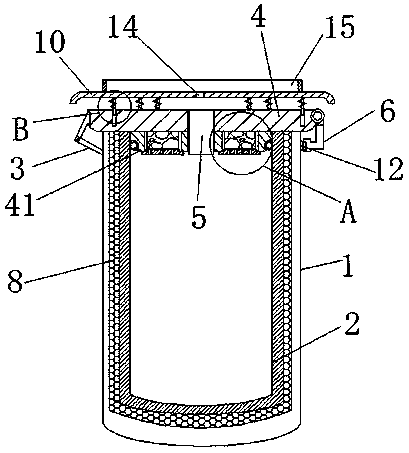 Medical intermediate sealing storing device