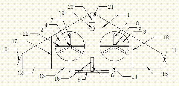 Flying wing type double-duct vertical taking-off and landing aircraft