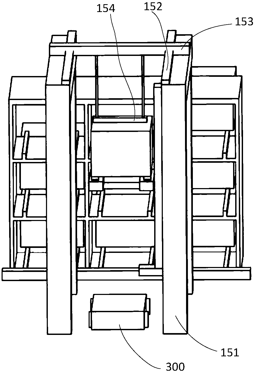 Seaport container stereo storage system and method