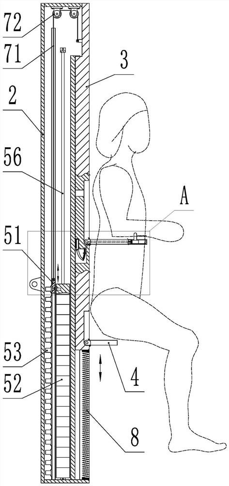 Nursing bed for assisting patients in lower limb rehabilitation training