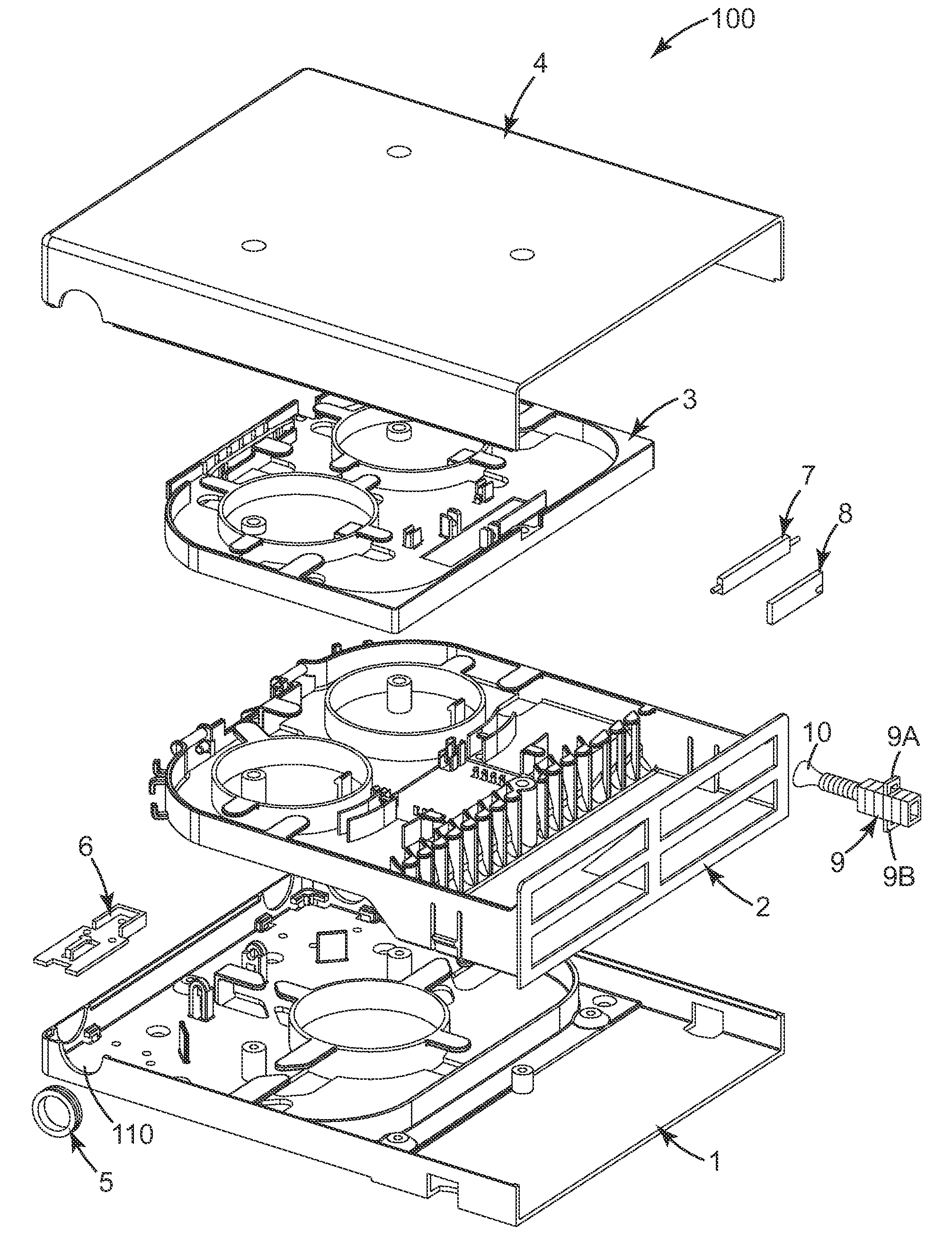 High density fiber distribution hub