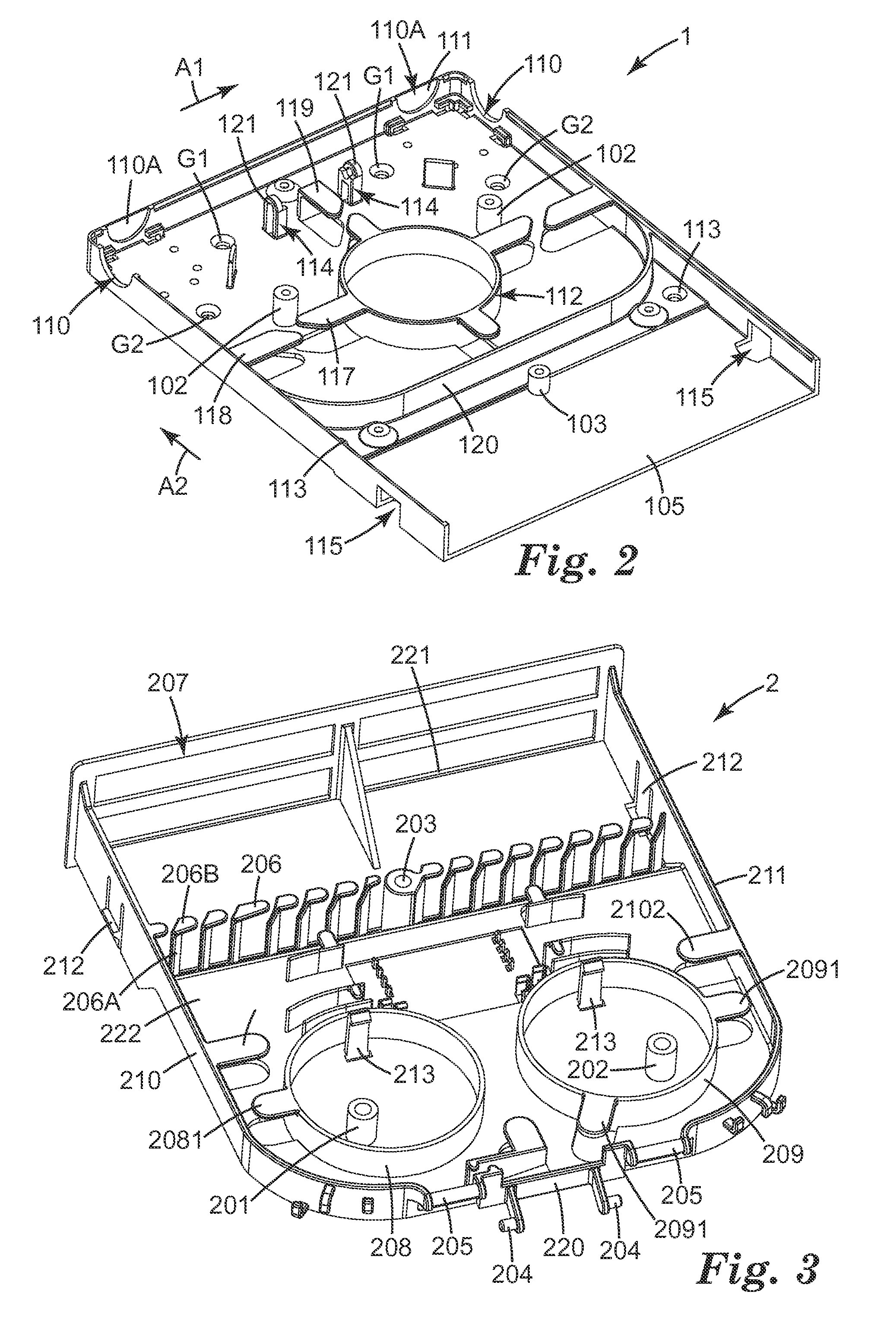 High density fiber distribution hub