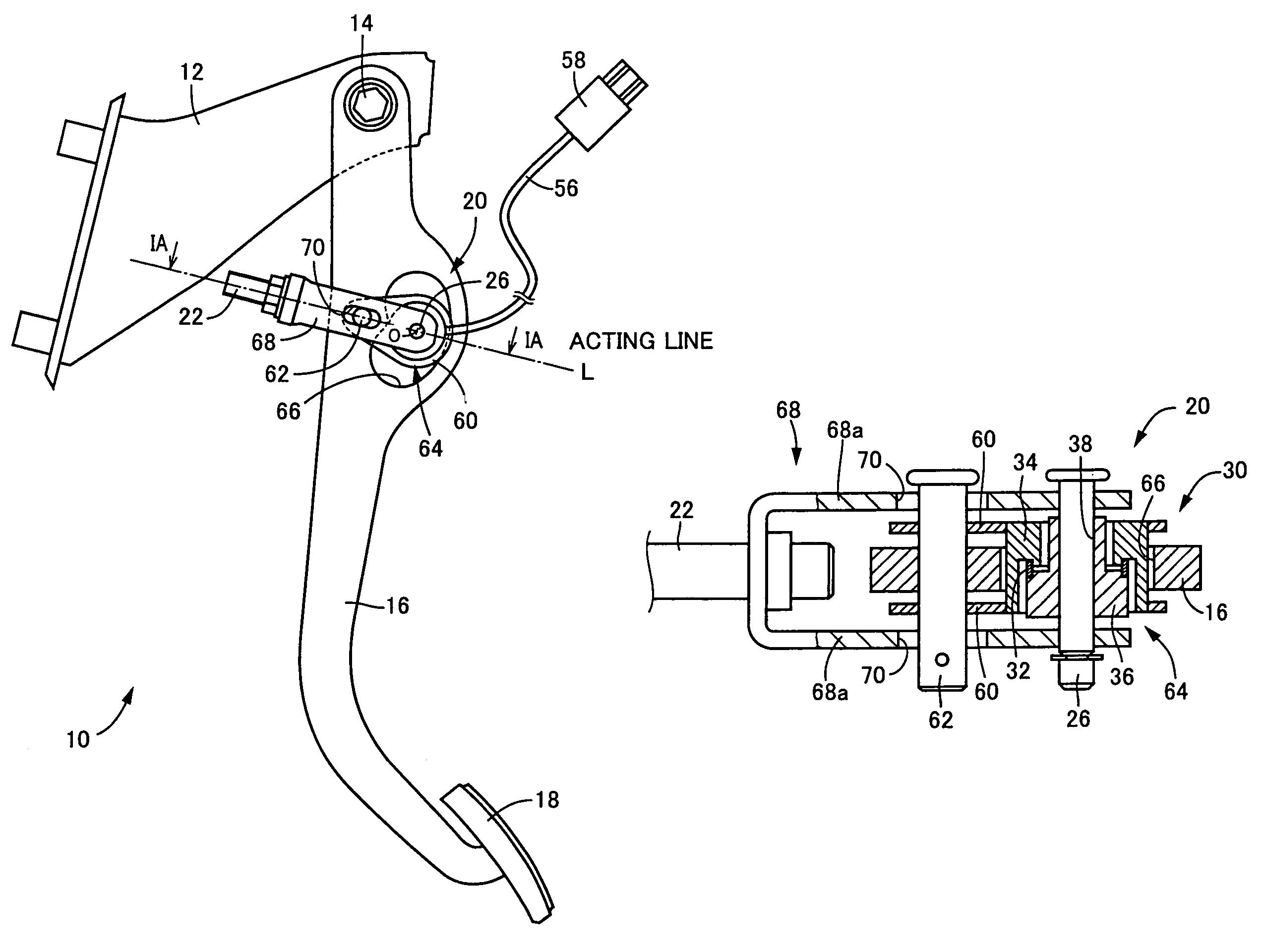 Load sensor-equipped operating apparatus