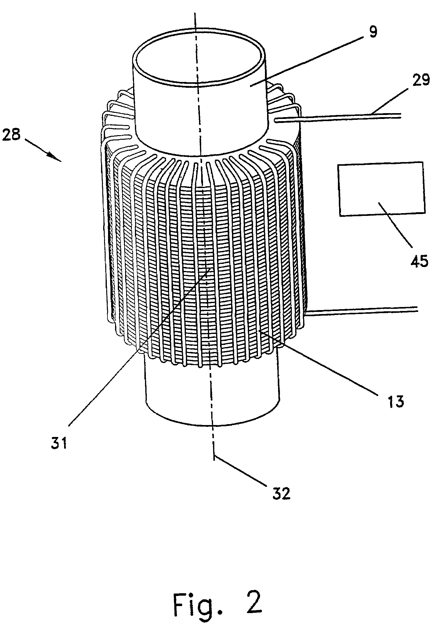 Ultrasonic reactor and process for ultrasonic treatment of materials