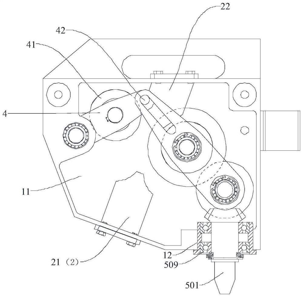 Anchor cable feeding structure and drilling equipment