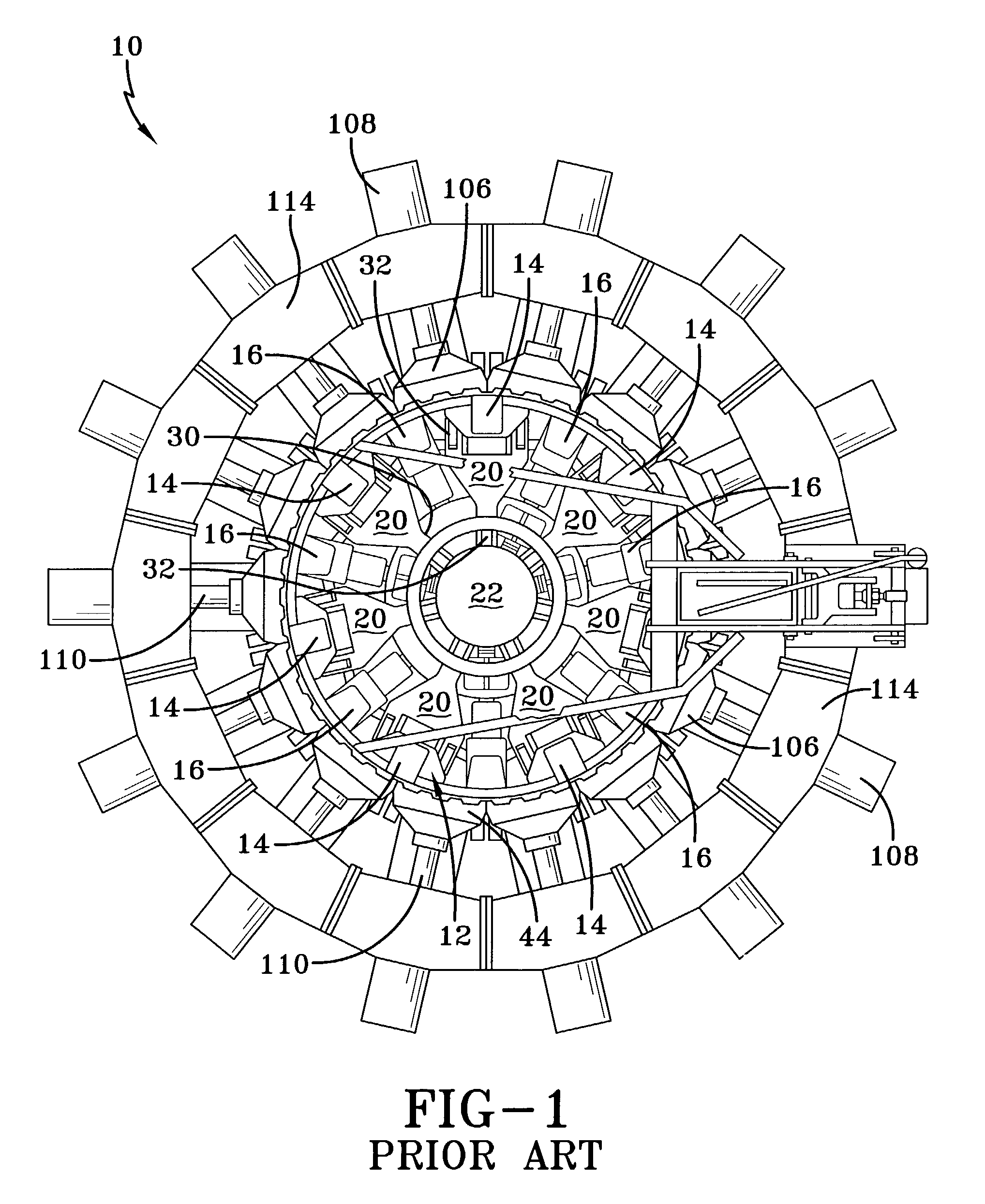 Mold and method of molding annular tread