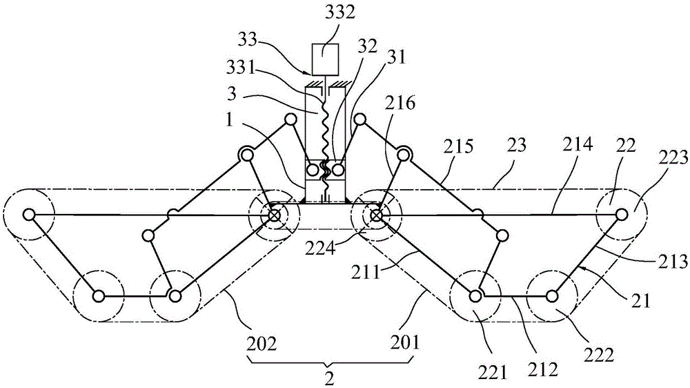 Transformable-crawler suspension bracket and robot moving platform with same