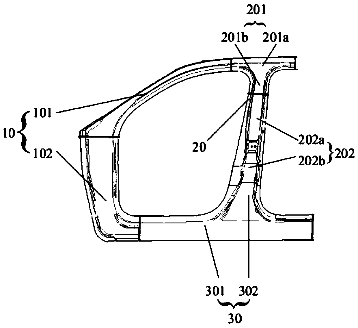 Side wall reinforcing plate assembly and vehicle with same