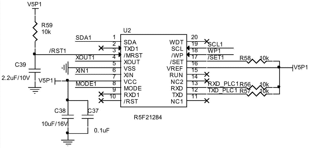 Power line broadband carrier communication module networking test system