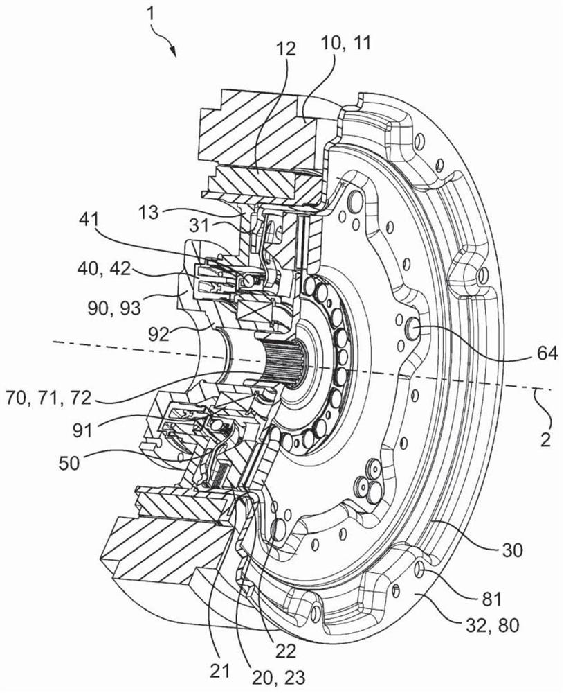 Hybrid module and drive device for motor vehicle