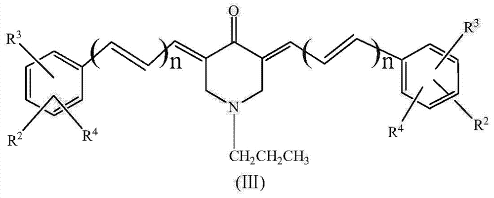 Novel 3, 5-bis(aryl-methyne)-1-methylpiperidine-4-ketone compound as well as synthetic method and application thereof in preparation of anti-cancer medicines