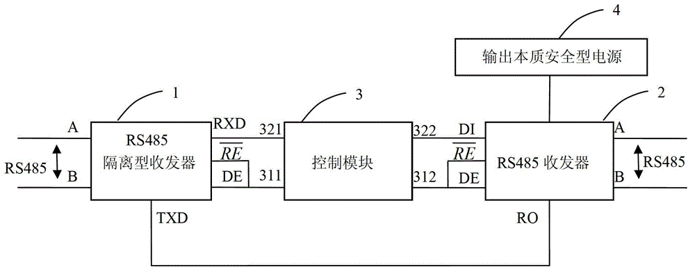 RS485 isolated communication circuit and its control method