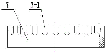 Press quenching machining tool with detection and circular ring part limiting devices