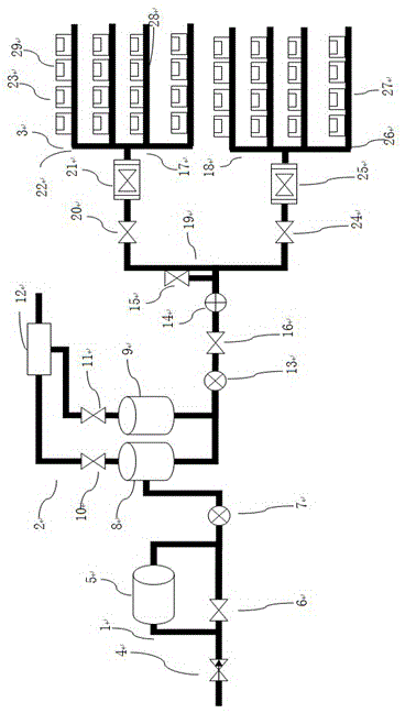 Drip irrigation device with drip irrigation belts