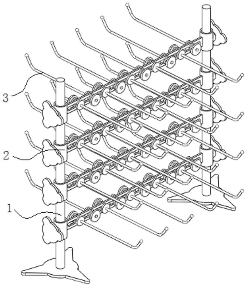 Display device for textile fabric finished products