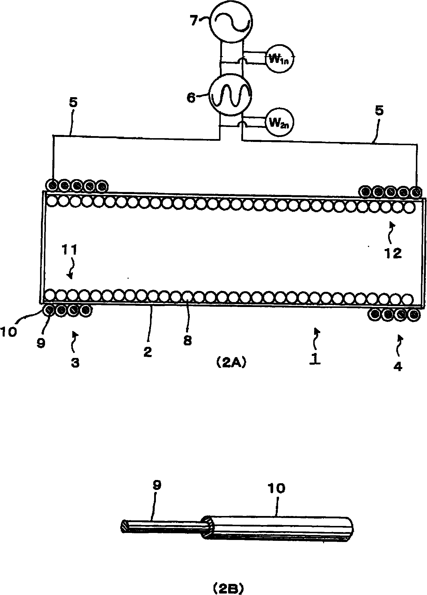 Coil electrode fluorescent electric-discharge lamp pipe