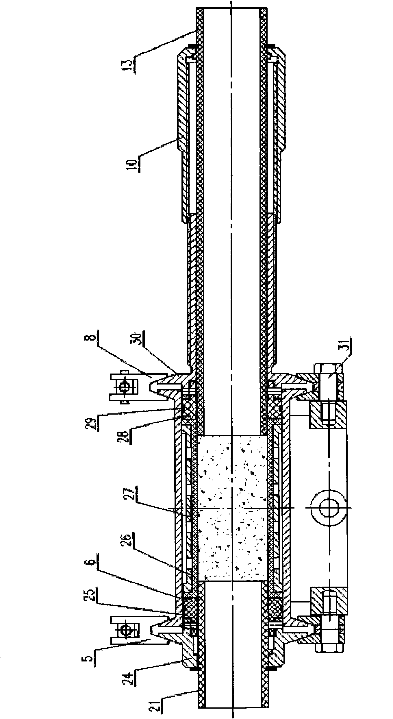 Device for measuring polarizability of rocks