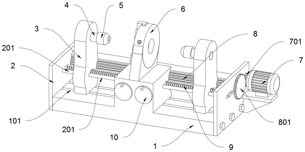 Double-head coaxial boring and milling machining device for machining