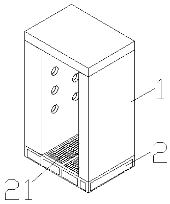 Anti-pollution air shower base easy to clean