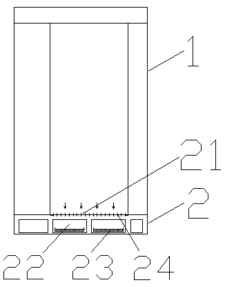 Anti-pollution air shower base easy to clean