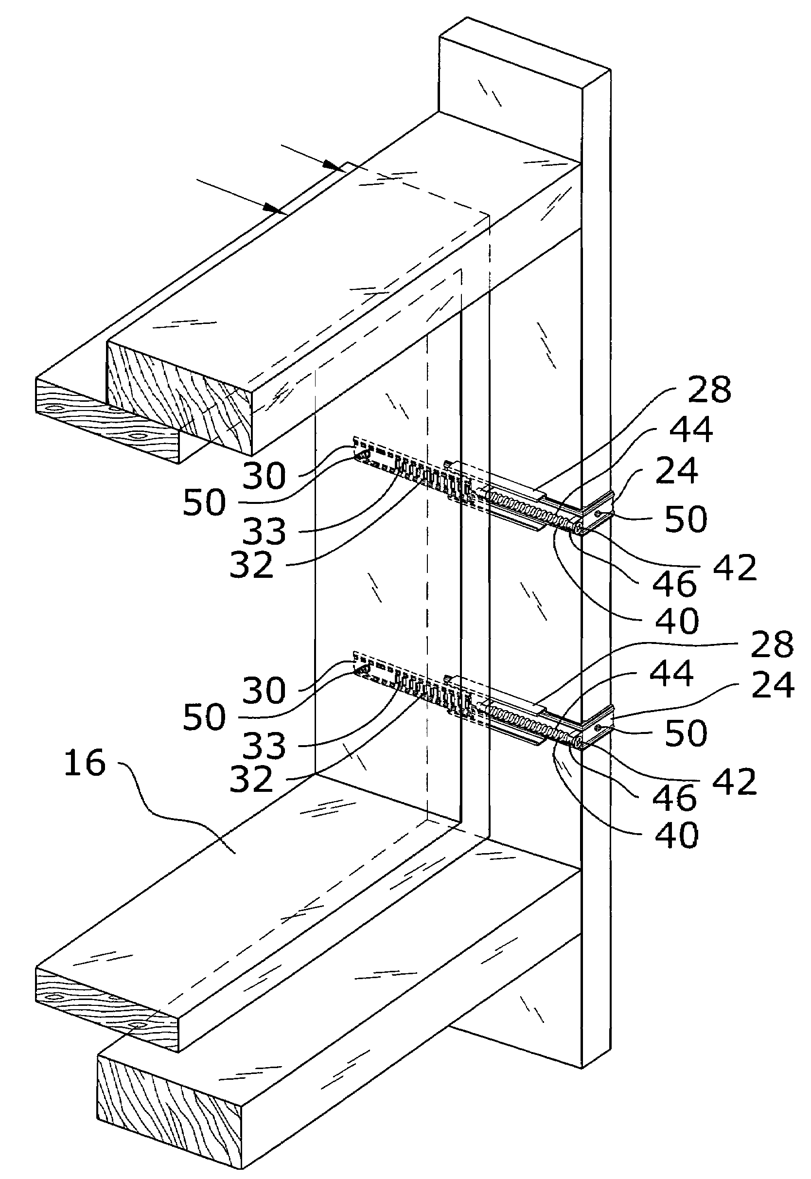 Window and door jamb adjustment system