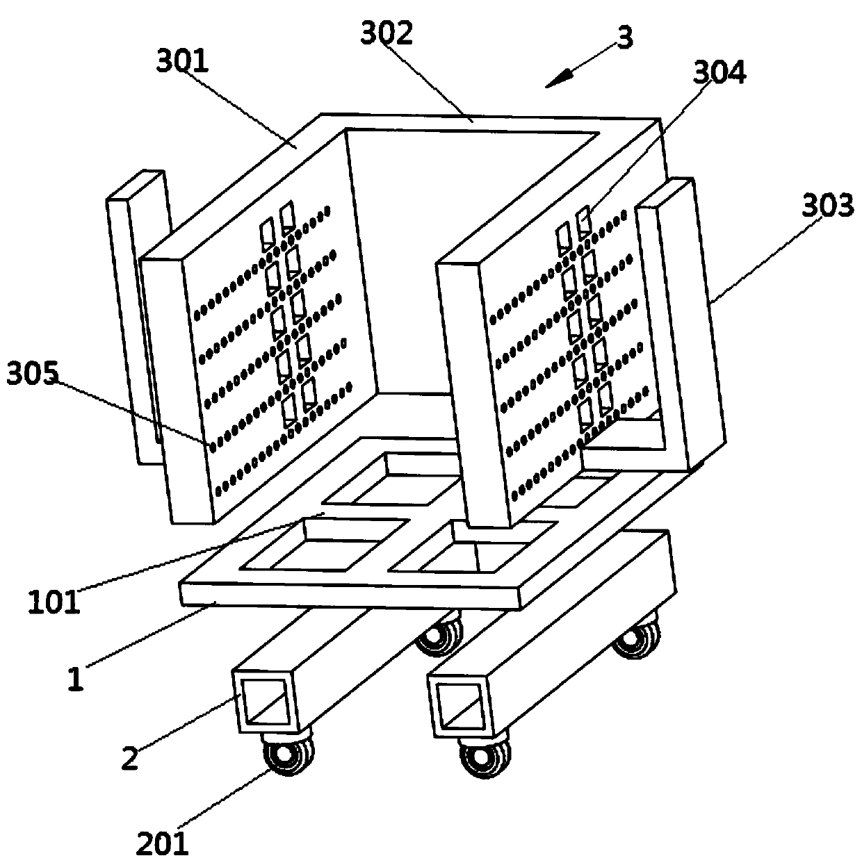 A device for improving the precision of photovoltaic module framing and its application method