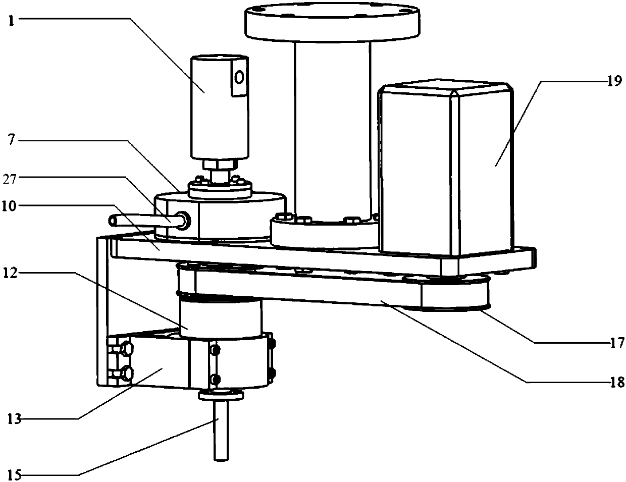 Electric spark machining device and electric spark machining tool based on motion arc