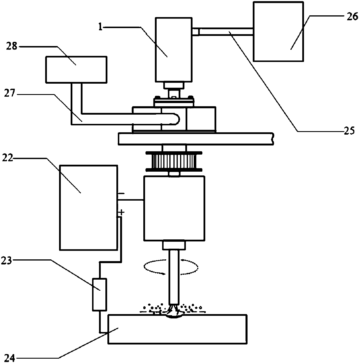 Electric spark machining device and electric spark machining tool based on motion arc