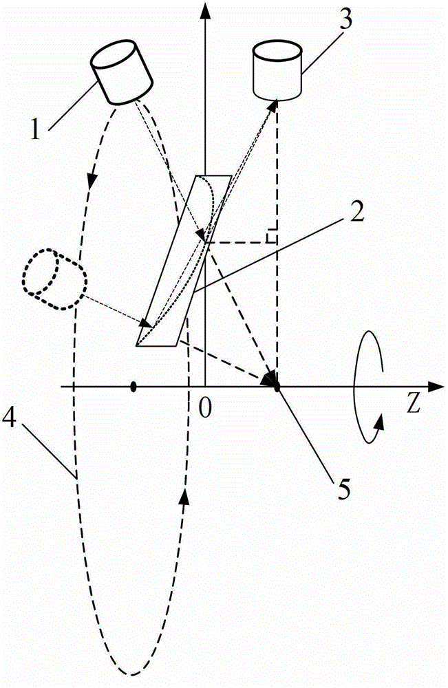 Data transmission device based on plane reflection in computer tomoscan imaging equipment