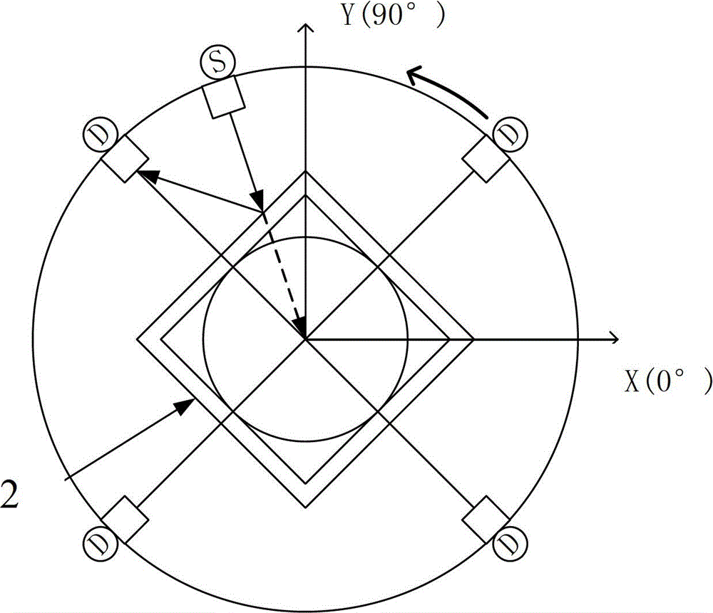 Data transmission device based on plane reflection in computer tomoscan imaging equipment