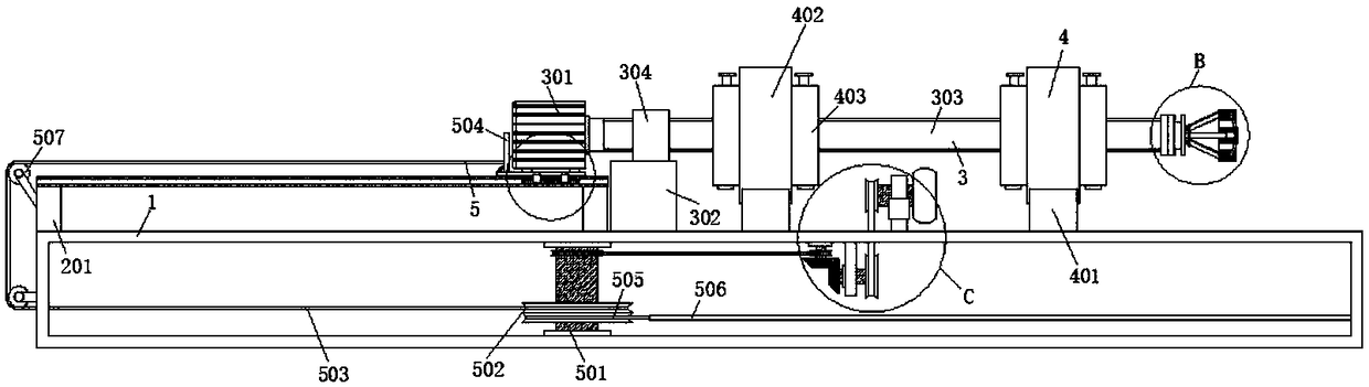 Mechanical type clearing equipment for inner rust of steel pipe based on construction site use