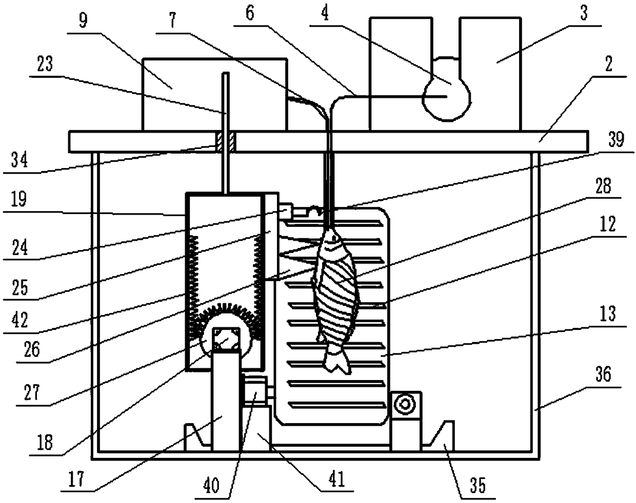 Device for removing fish scales and cleaning fish bellies