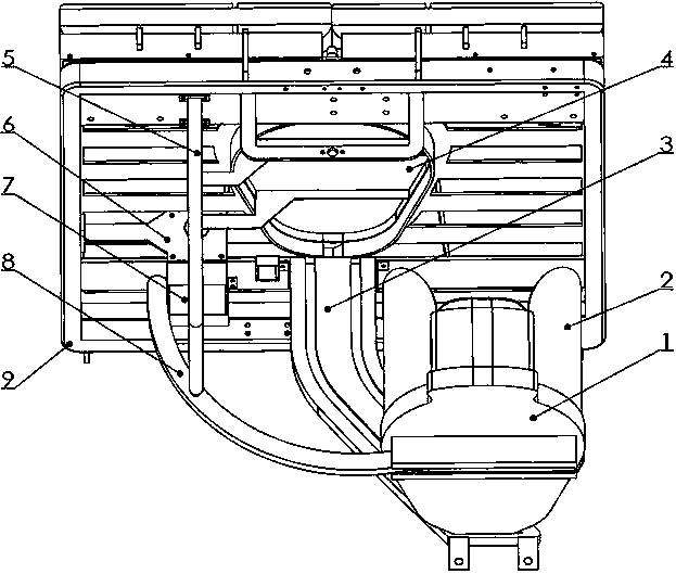 Pedestal pan automatic converting device used for electrically propelled wheelchair