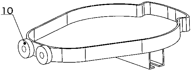 Pedestal pan automatic converting device used for electrically propelled wheelchair