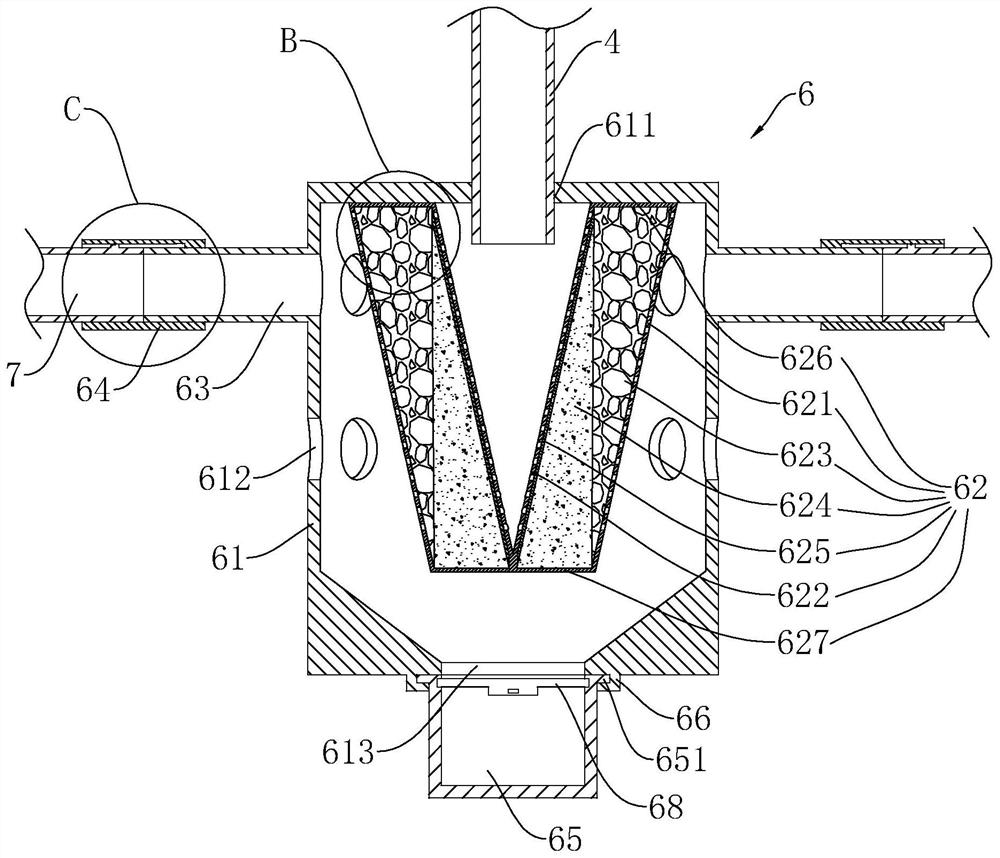 Hydrophobic water guiding device for foundation pit construction