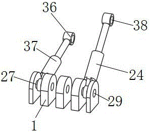 Multiunit linear driving simple high-load electro-hydraulic controllable sliding wood forking machine