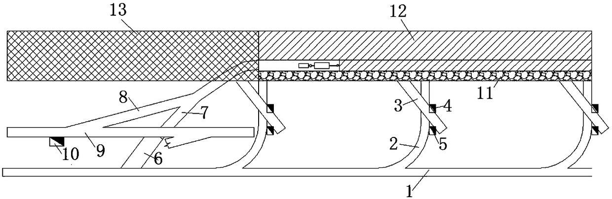 Method for mining broken thick ore body through coal roadway heading machine