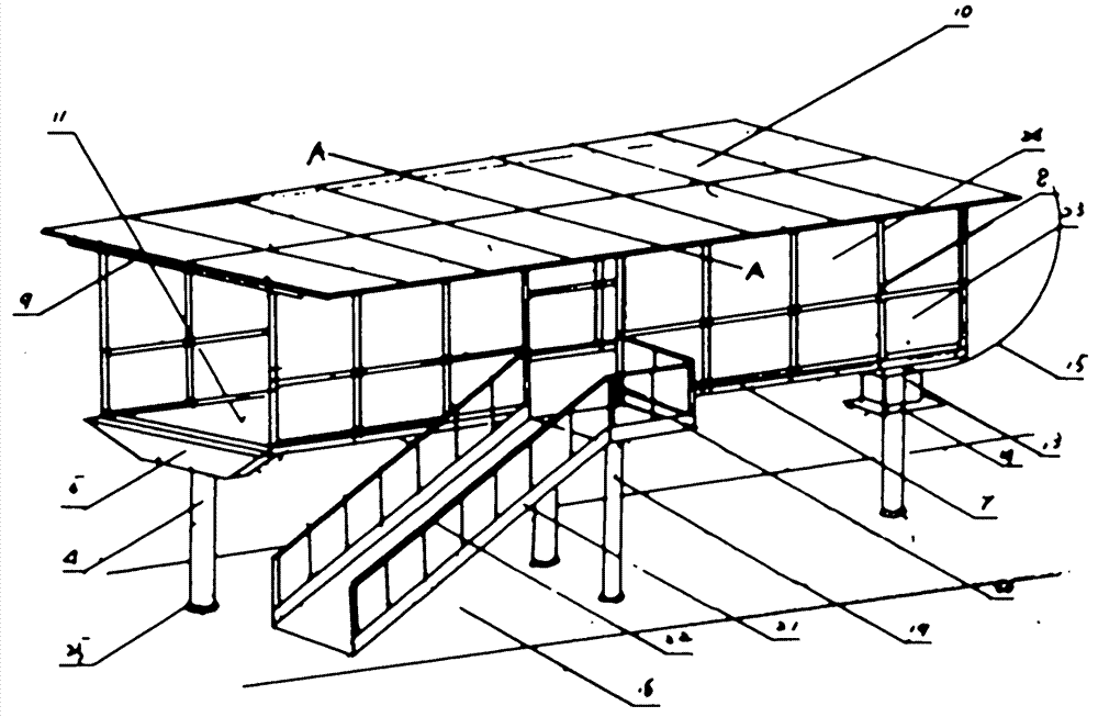 Gallery bridge type multifunctional skywalk