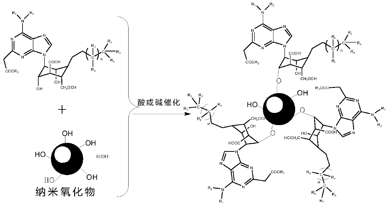 Polyfunctional purine-based compound and preparation method thereof, and applications of polyfunctional purine-based compound in preparation of superhydrophobic materials