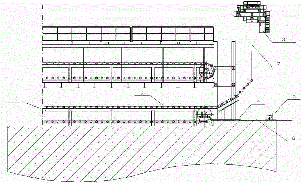 Hoisting method for large long-distance plate type conveying chain