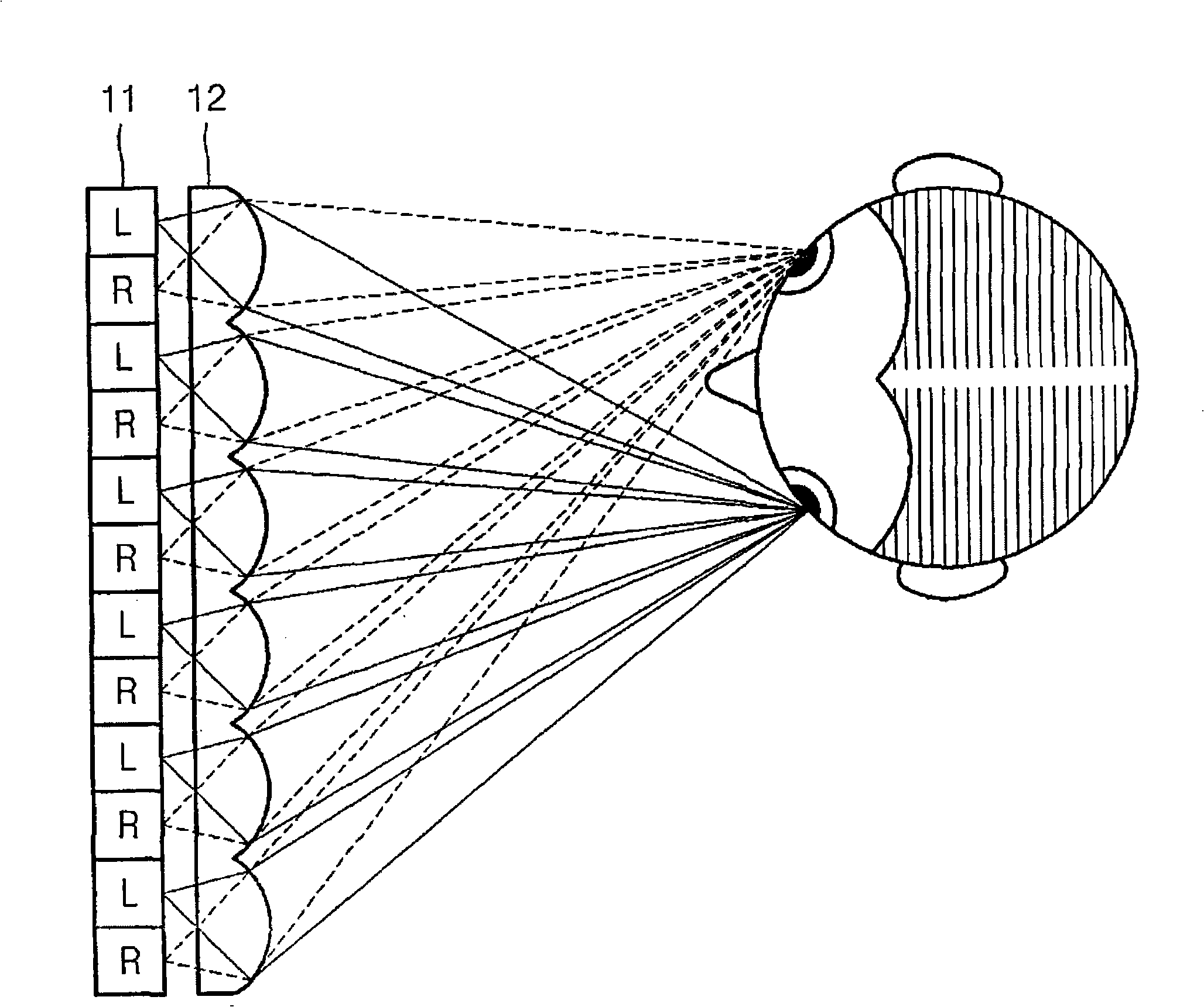 High resolution autostereoscopic display apparatus with interlaced image