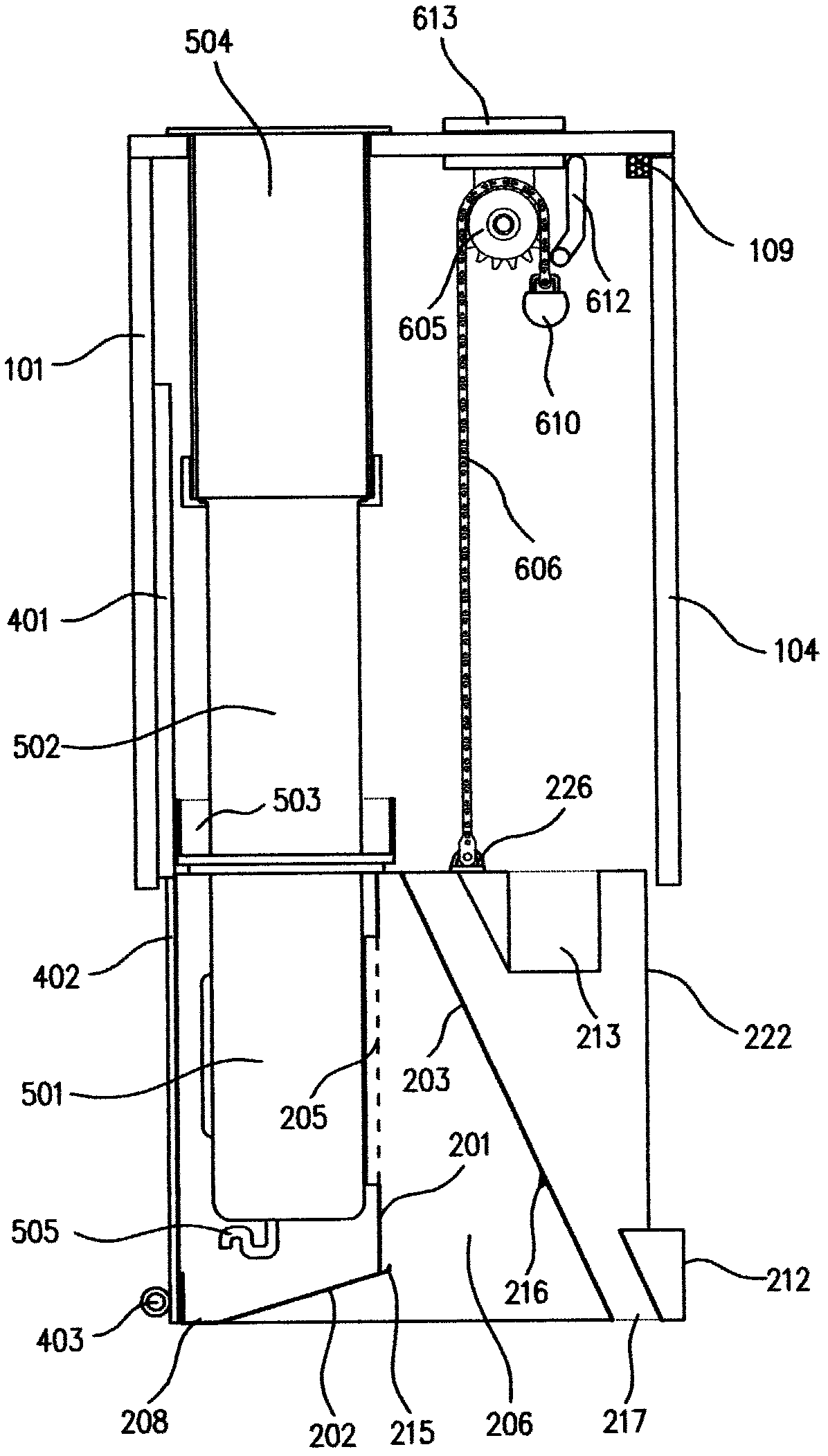 Motor-driven lift-type cabinet-shaped protecting range hood