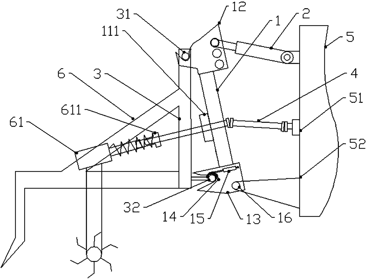 Rapid tractor hanging and connecting device with power output function