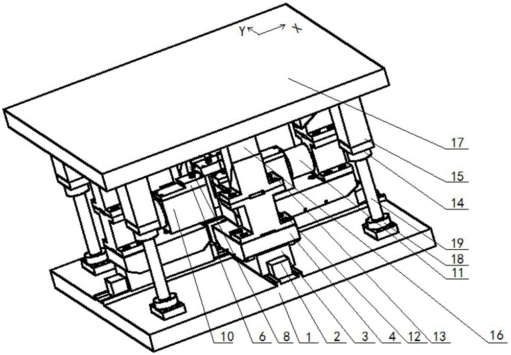 Sheet metal bidirectional stretching apparatus based on die technology