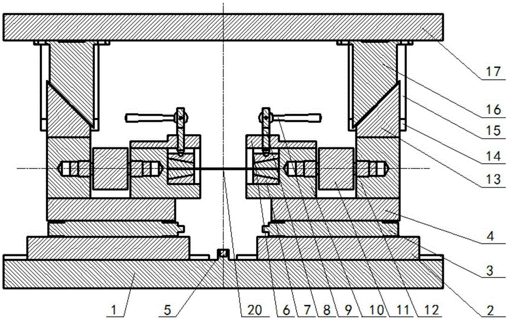 Sheet metal bidirectional stretching apparatus based on die technology